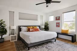 Stylish 3-Bed Retreat, Rooftop, Parking, Sleeps 10  |  Ensuite Baths, Bunk Room, Gourmet Kitchen, Cozy Living Space, Rooftop Views & Fire Table, Near Downtown, Distilleries & Marathon Village, 24 Hr Hospitality - Image 3