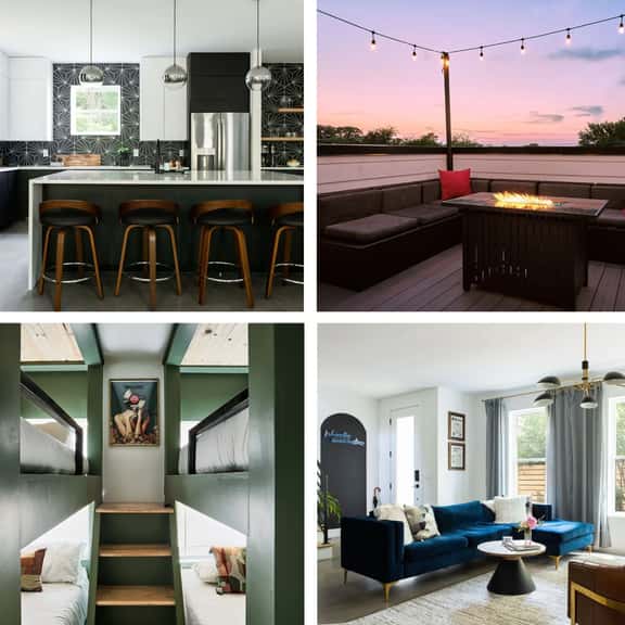 6 Bed with En Suite Baths, Host Up to 20, Rooftops, Parking, Gourmet Kitchens, Cozy Living Spaces, Skyline Views & Fire Table, Near Downtown, Distilleries & Marathon Village, High-Speed Wi-Fi, 24/7 Hospitality - Image 1