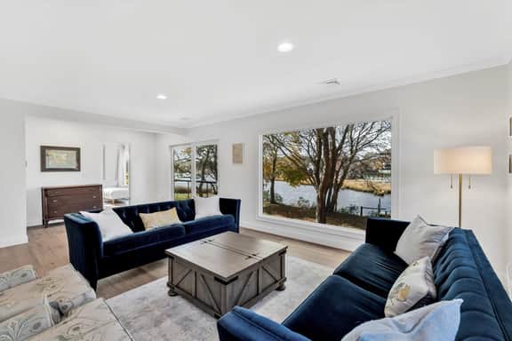 Waterfront Retreat with Private Dock and Fire Pit | Sleeps 8, Outdoor Dining, Spa-Style Primary, Chef’s Kitchen w/ Dual Dishwashers, Gas Fireplace, River Views, Bright Open Layout, Central A/C, Perfect Coastal Escape for Families, 24 Hr Hospitality - Image 3