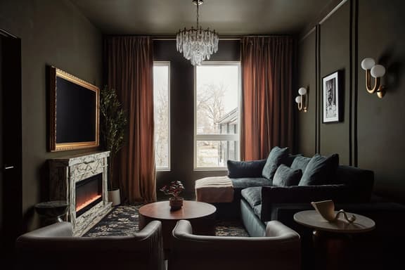 Dreamy Condo with Fireplace, Rooftop, Gym, Parking | Sleeps 5 w/ King Bed, Sleeper Sofa, Hidden Bunk, Shared Rooftop and Gym, Free Dedicated Parking, Minutes to Broadway, Five Points & Grand Ole Opry, 24 Hr Hospitality - Image 1