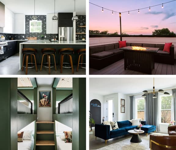 6 Bed with En Suite Baths, Host Up to 20, Rooftops, Parking, Gourmet Kitchens, Cozy Living Spaces, Skyline Views & Fire Table, Near Downtown, Distilleries & Marathon Village, High-Speed Wi-Fi, 24/7 Hospitality - Image 1