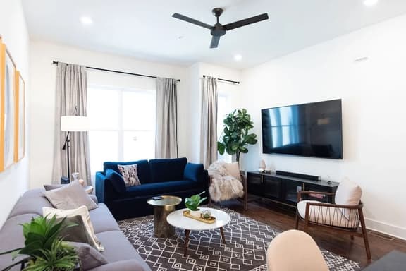 Hillsboro Village Retreat, Garage, Rooftop Deck,  Sleeps 12, Sophisticated Open Living & Gourmet Kitchen, Smart TVs, Pet-Friendly w/ Private Garage, Walk to Vanderbilt, Minutes to 12 South & Broadway, 24/7 Hospitality - Image 1